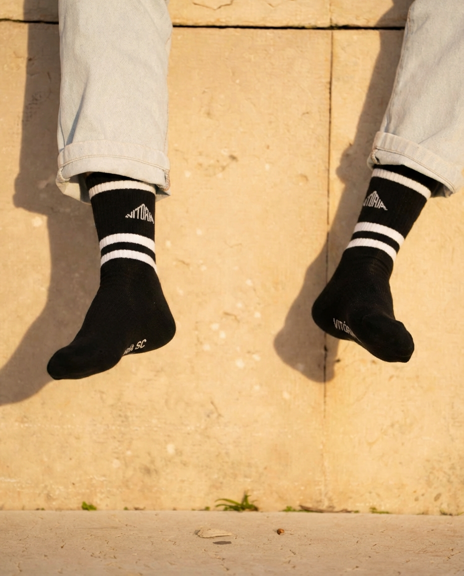 Chaussettes Vitória SC « Vintage Noir »
