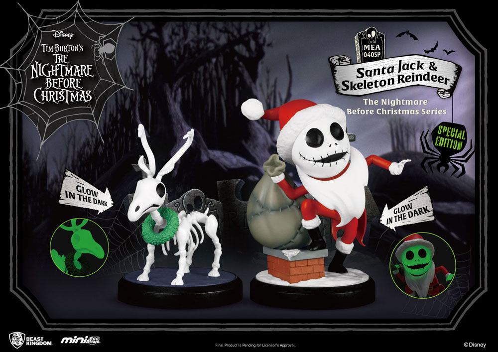 Kerstman & Skelet Rendier Mini Ei Aanval 