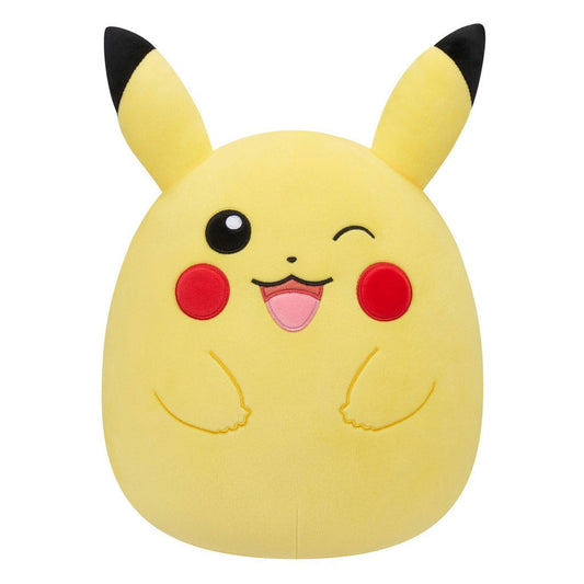 Peluche gigante de Pokémon Squishmallows: Pikachu guiñando el ojo 