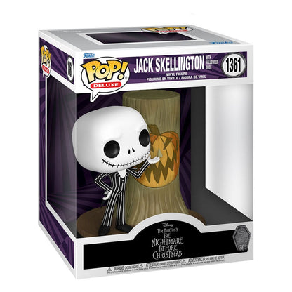 Pop! Jack Skellington deluxe con porta di Halloween