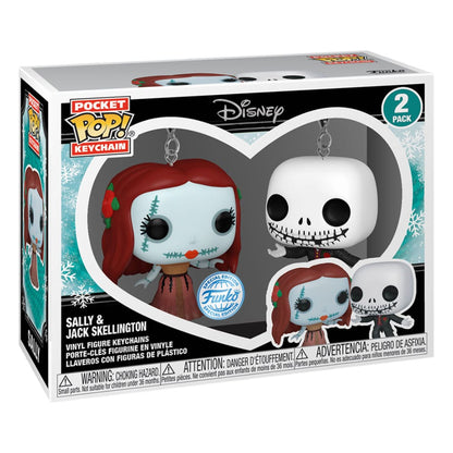 Pop! Keychain Sally et Jack Skellington 2-Pack