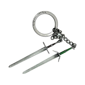 Llavero de The Witcher III: Wild Hunt - Geralt de Arc con 2 espadas