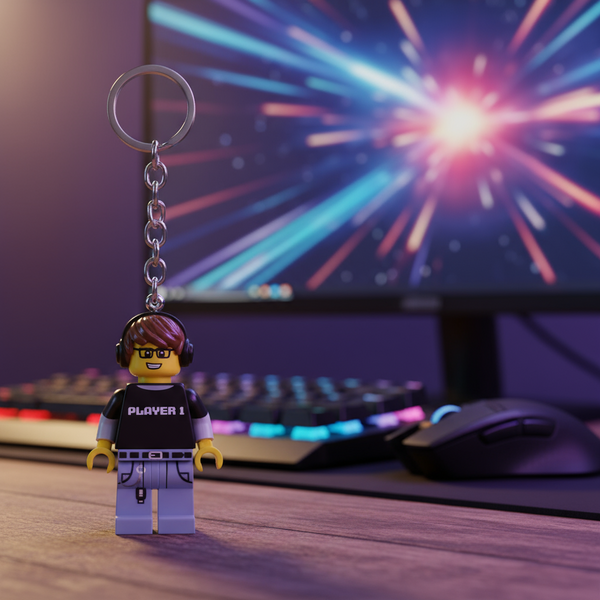 Porte-clés lumineux LEGO - Gamer - produit Joy Toy