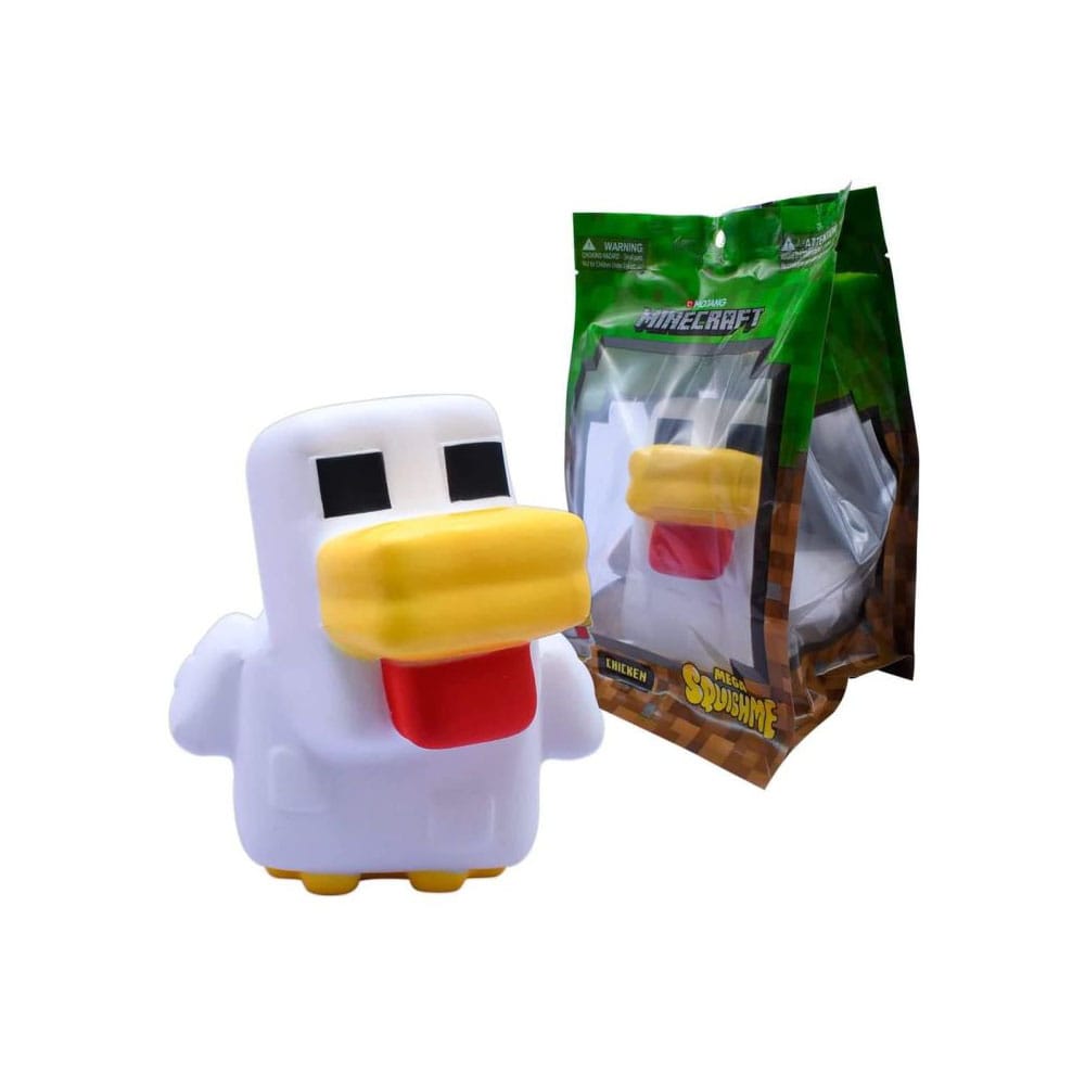 minecraft figurine anti stress mega squishme serie 3 poulet just toys