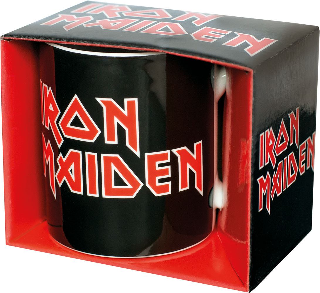 Taza de Iron Maiden con el logotipo 