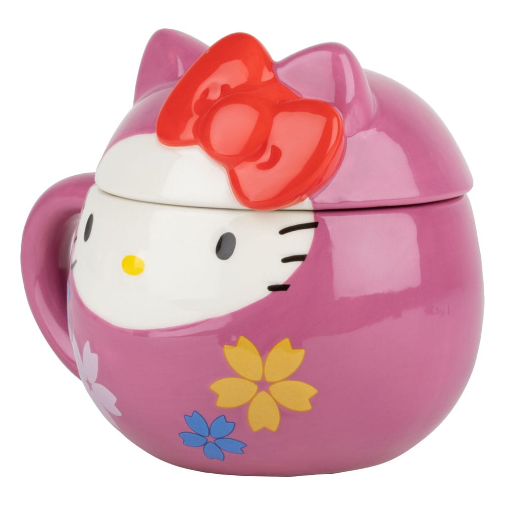 Mug 3D Hello Kitty Daruma avec couvercle – 320 ml