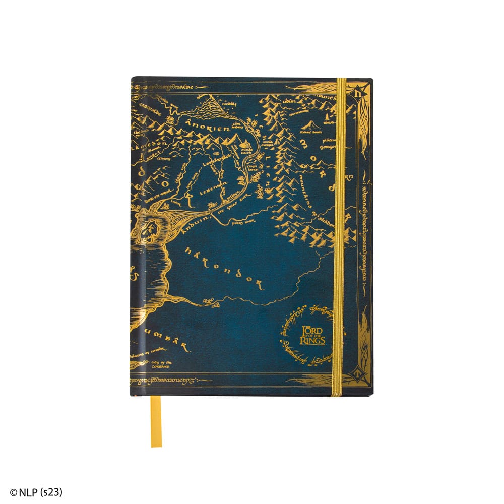 Cuaderno de notas de El Señor de los Anillos - Mapa de la Tierra Media
