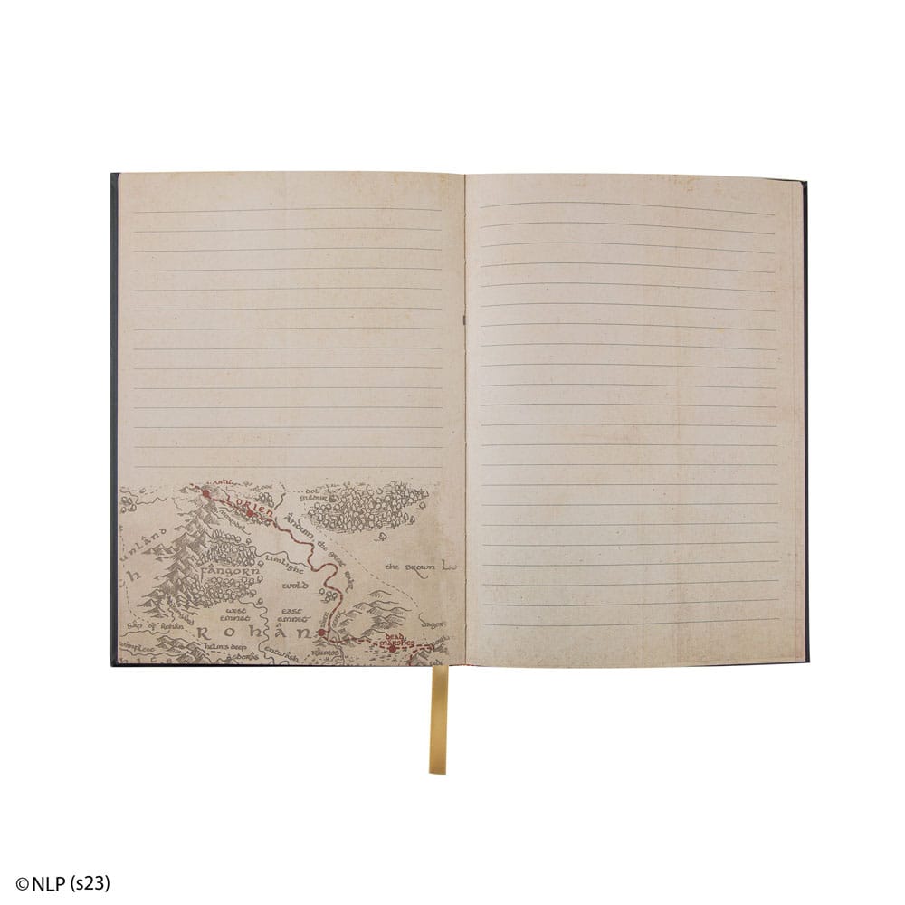 Cuaderno de notas de El Señor de los Anillos - Mapa de la Tierra Media