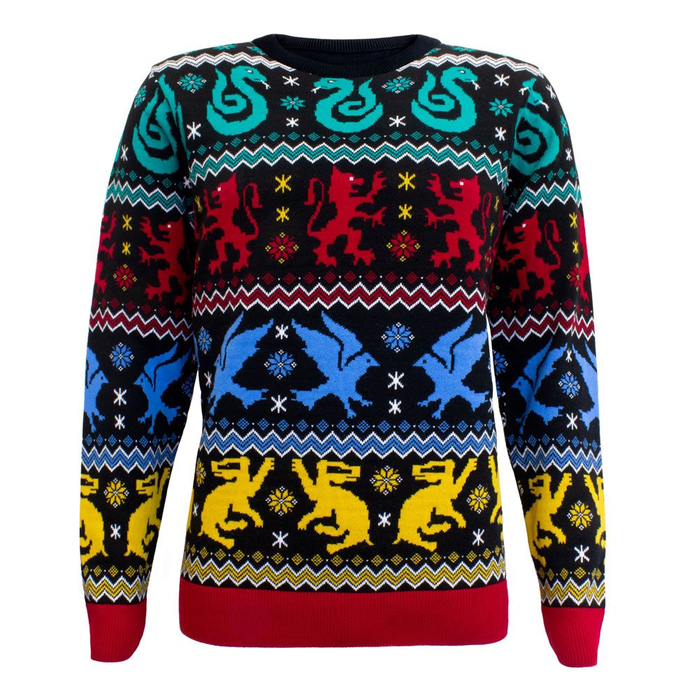 Pull de Noël Harry Potter - Maisons de Poudlard