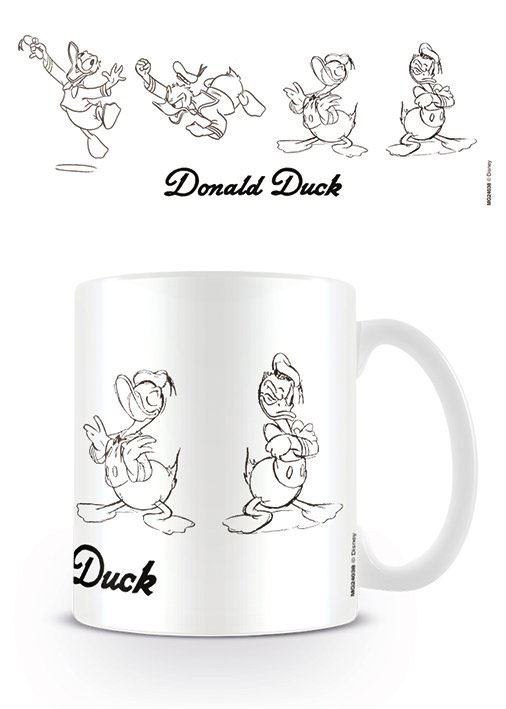 Tazza con schizzo di Paperino 