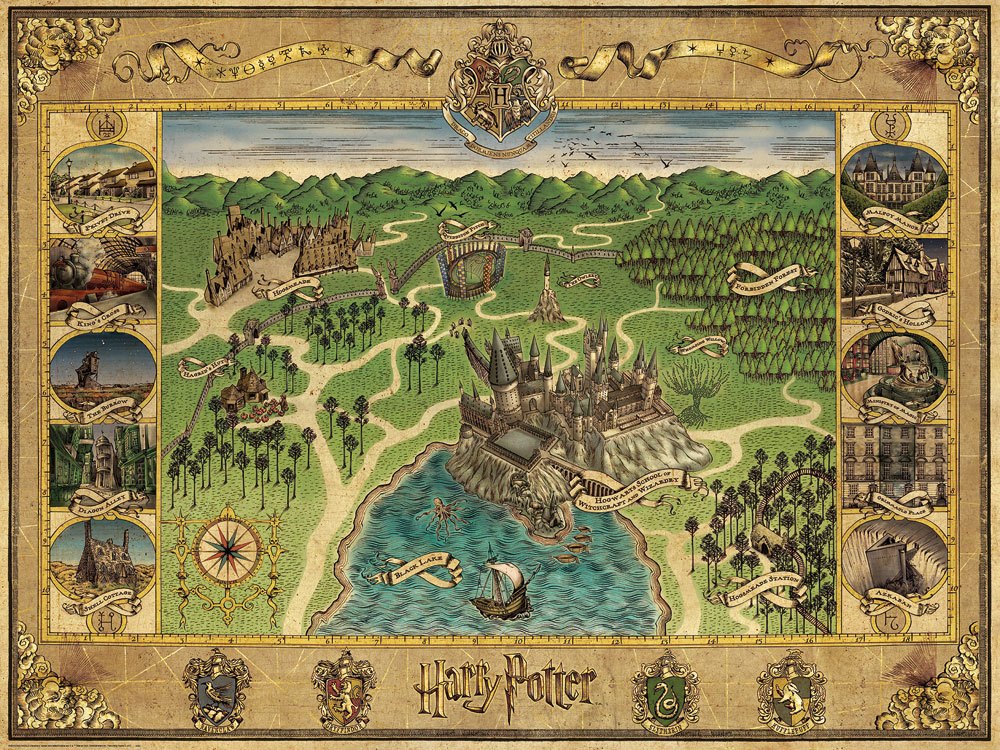 Rompecabezas de Harry Potter: Mapa de Hogwarts 