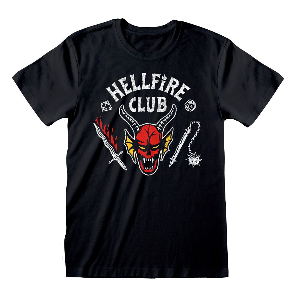Camiseta de Stranger Things - Club del Fuego Infernal Negra