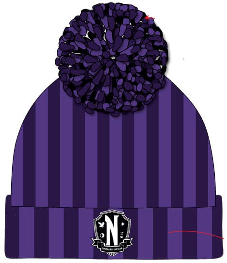 Gorro de pompón de los miércoles - Logotipo de Nevermore
