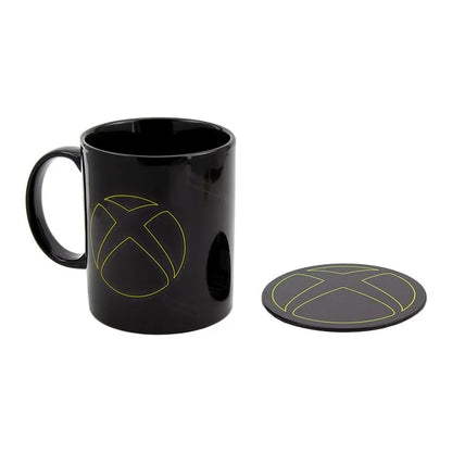 Taza y posavasos metálicos de XBOX