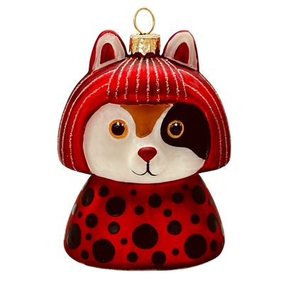 Adorno Navideño Gato Calicó Yayoi Kusameow Kusama