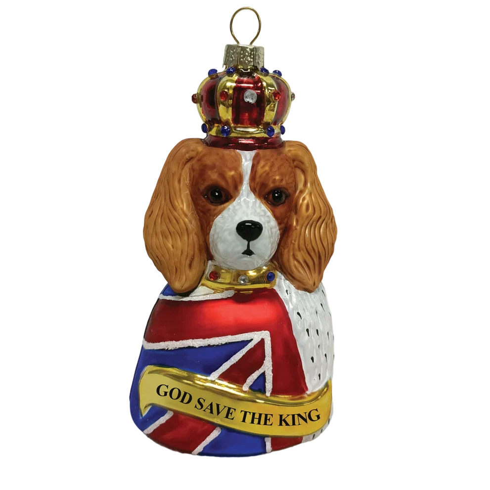 God Save the King Charles Blenheim Christmas Bauble