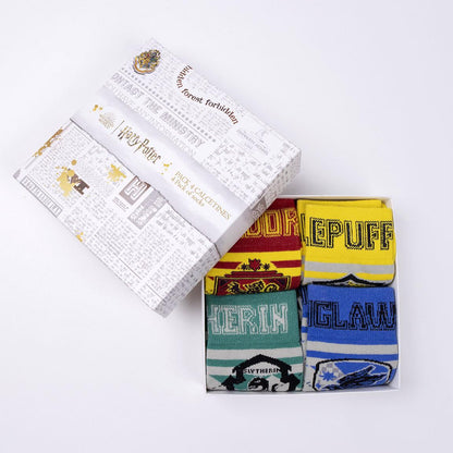 Pack 4 Pares de Calcetines Harry Potter - 4 Casas 