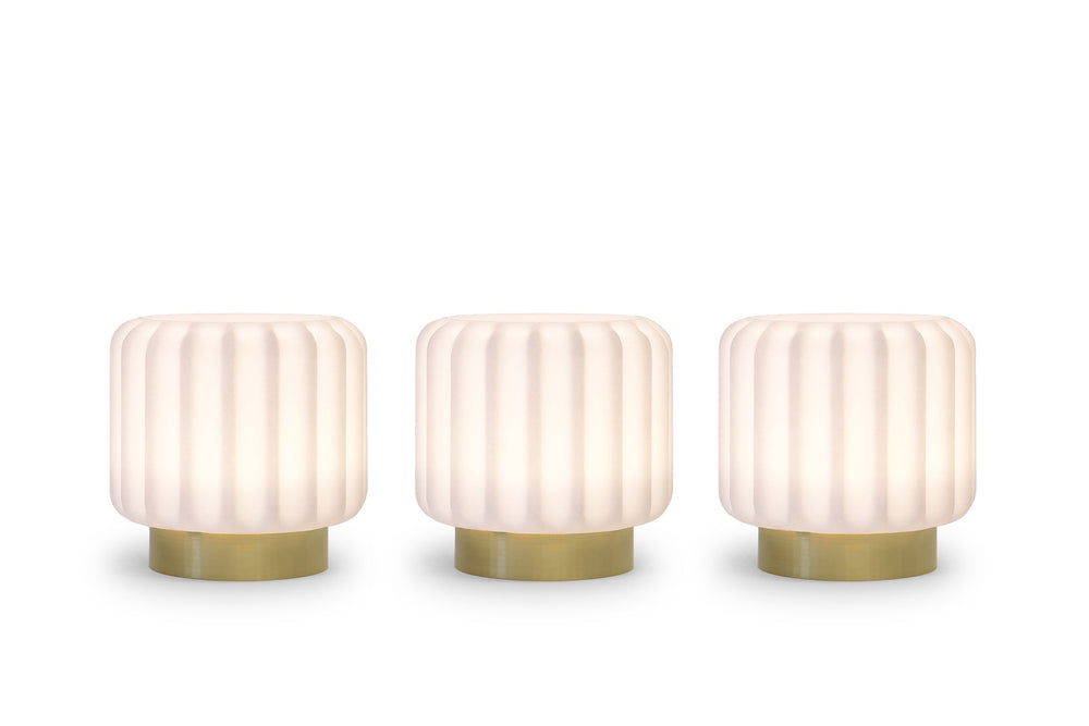 3 wiederaufladbare Dentelles Lampen
