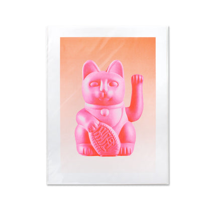 Pink Lucky Cat Artprint