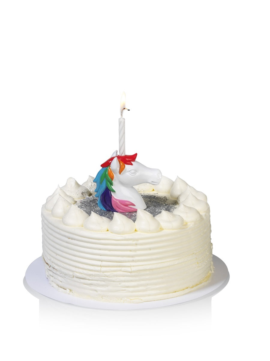 Portavelas de cumpleaños de unicornio 