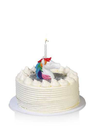 Portavelas de cumpleaños de unicornio 