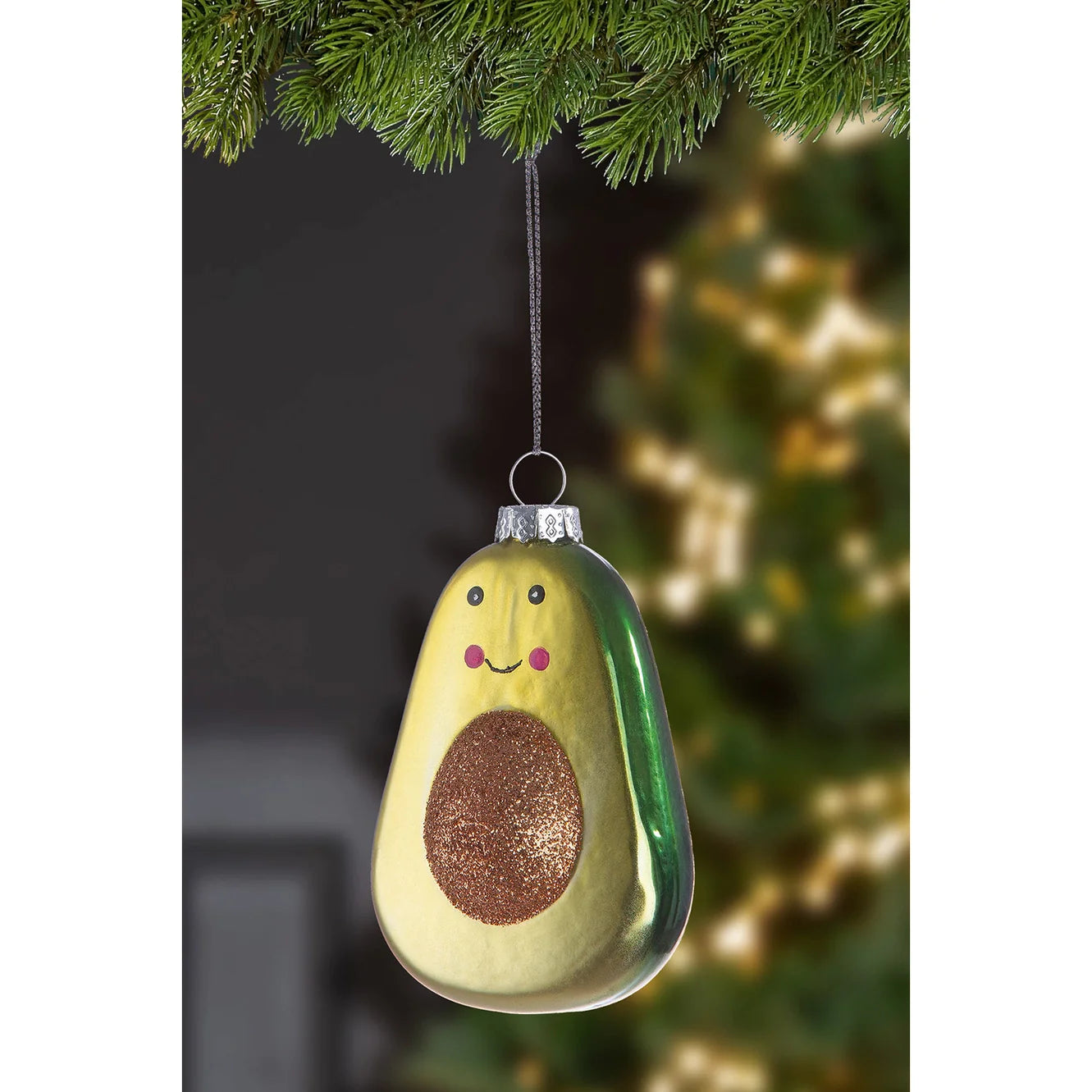 Adorno navideño de aguacate