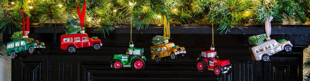 Weihnachtskugel Tracteur Rouge