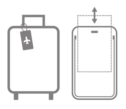Etiqueta de bagagem de retângulo