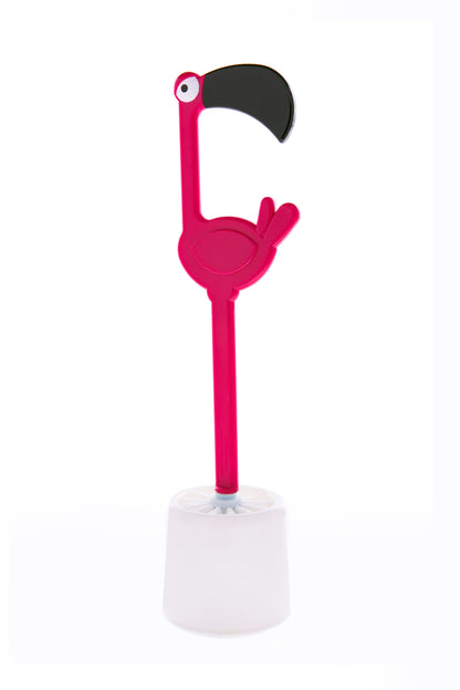 Brosse WC Flamant Rose