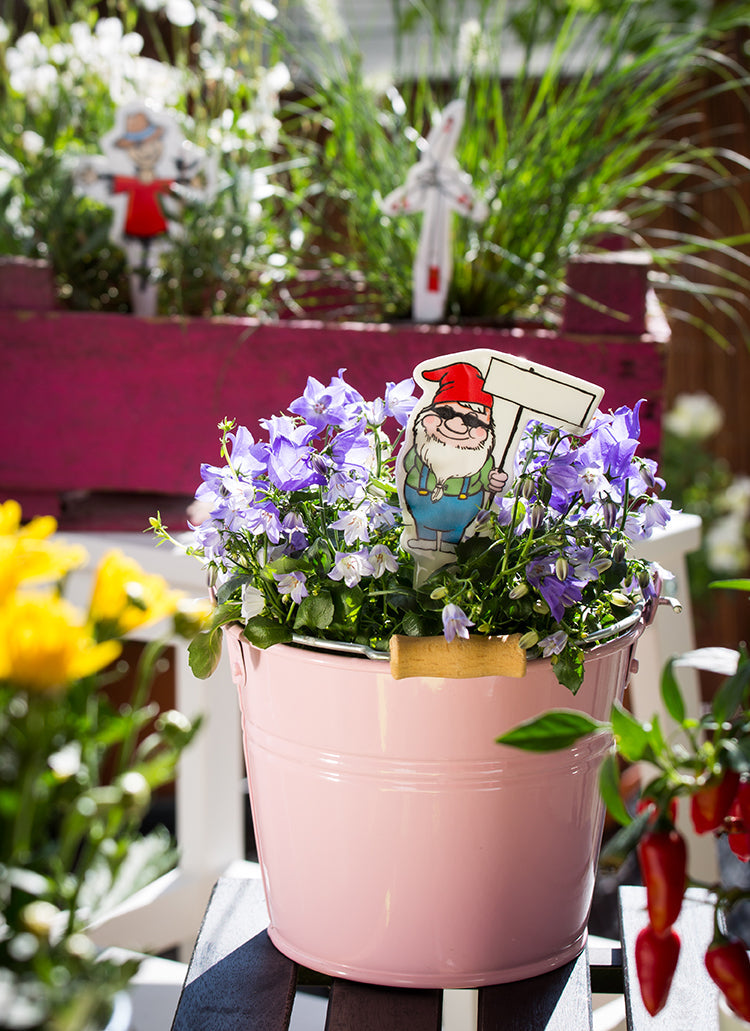 Garden Gnome Flower Pot Label