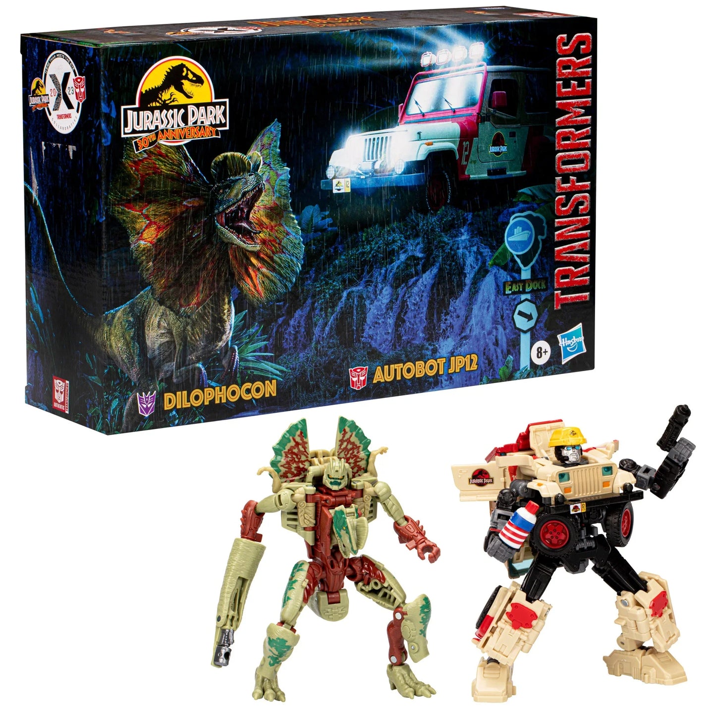 Transformers x Jurassic Park - Dilophocon y Autobot JP12