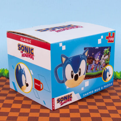 Caja de regalo Sonic - Taza y rompecabezas 3D