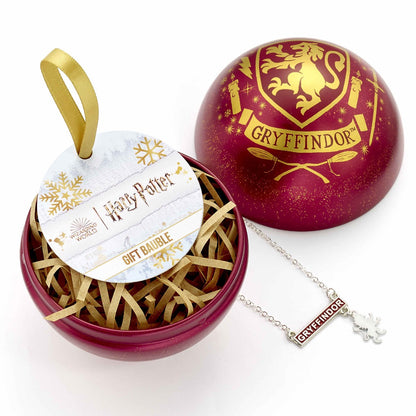 HARRY POTTER - Boule de Noël Cadeau - Collier Gryffondor