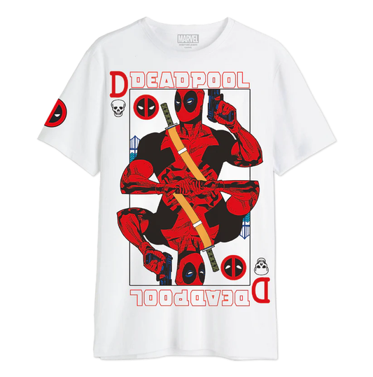 T-Shirt Carte Deadpool | MARVEL - Carte Deadpool - T-Shirt Oversize Homme