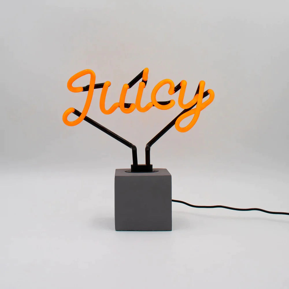 Sappige oranje neonlamp