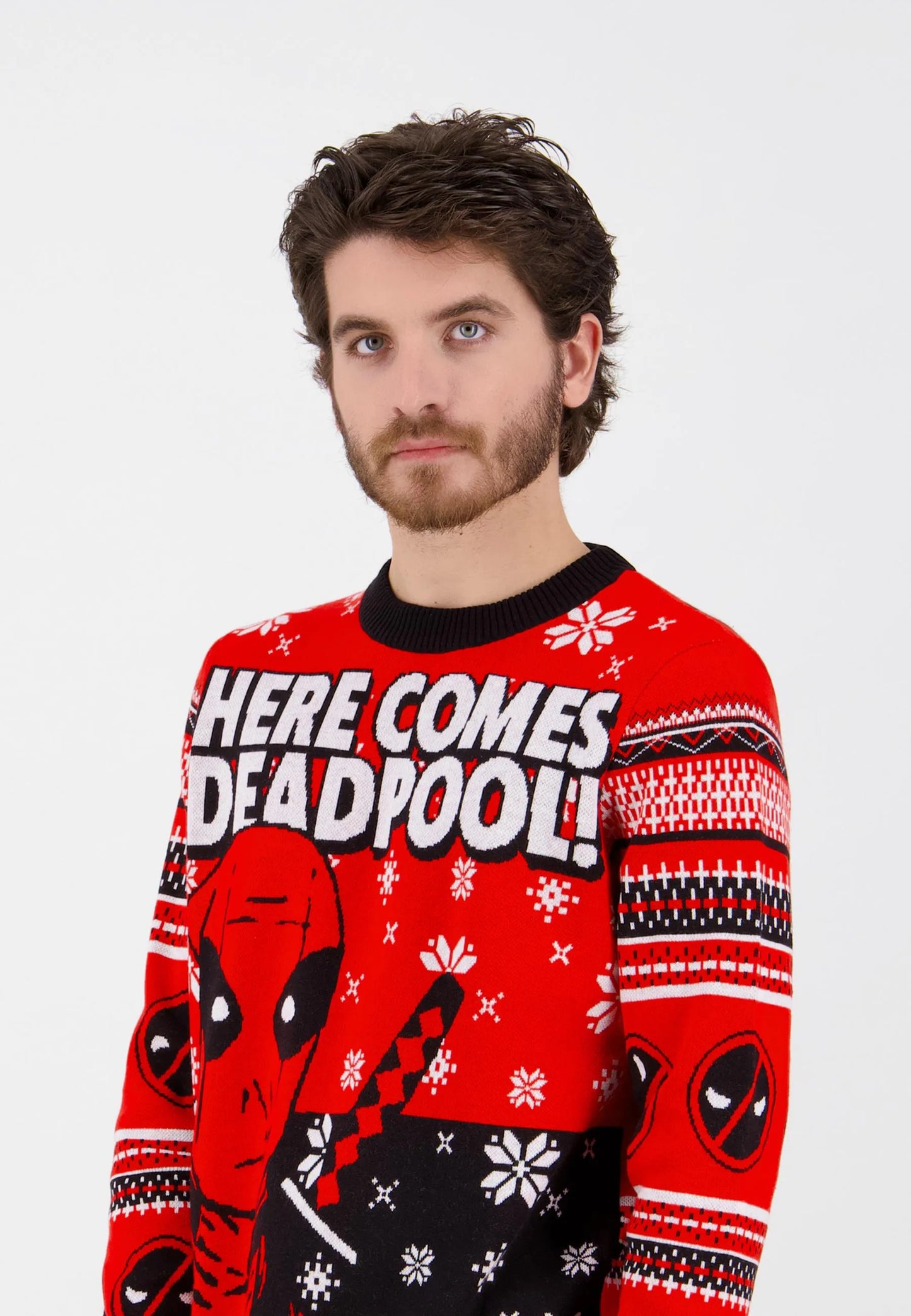 Pull de Noël Deadpool "Here Comes Deadpool"