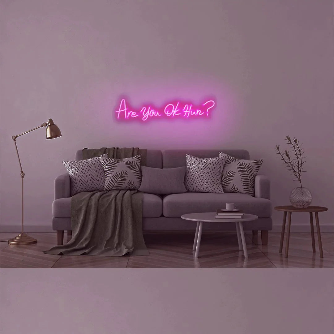 Neon muurdecoratie: Gaat het wel goed met je, schat?