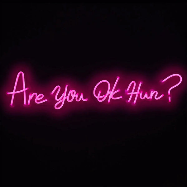 Arte murale al neon: stai bene, tesoro?