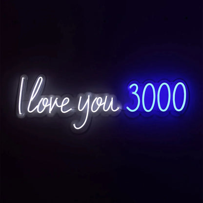 Mural neon i love you 3000