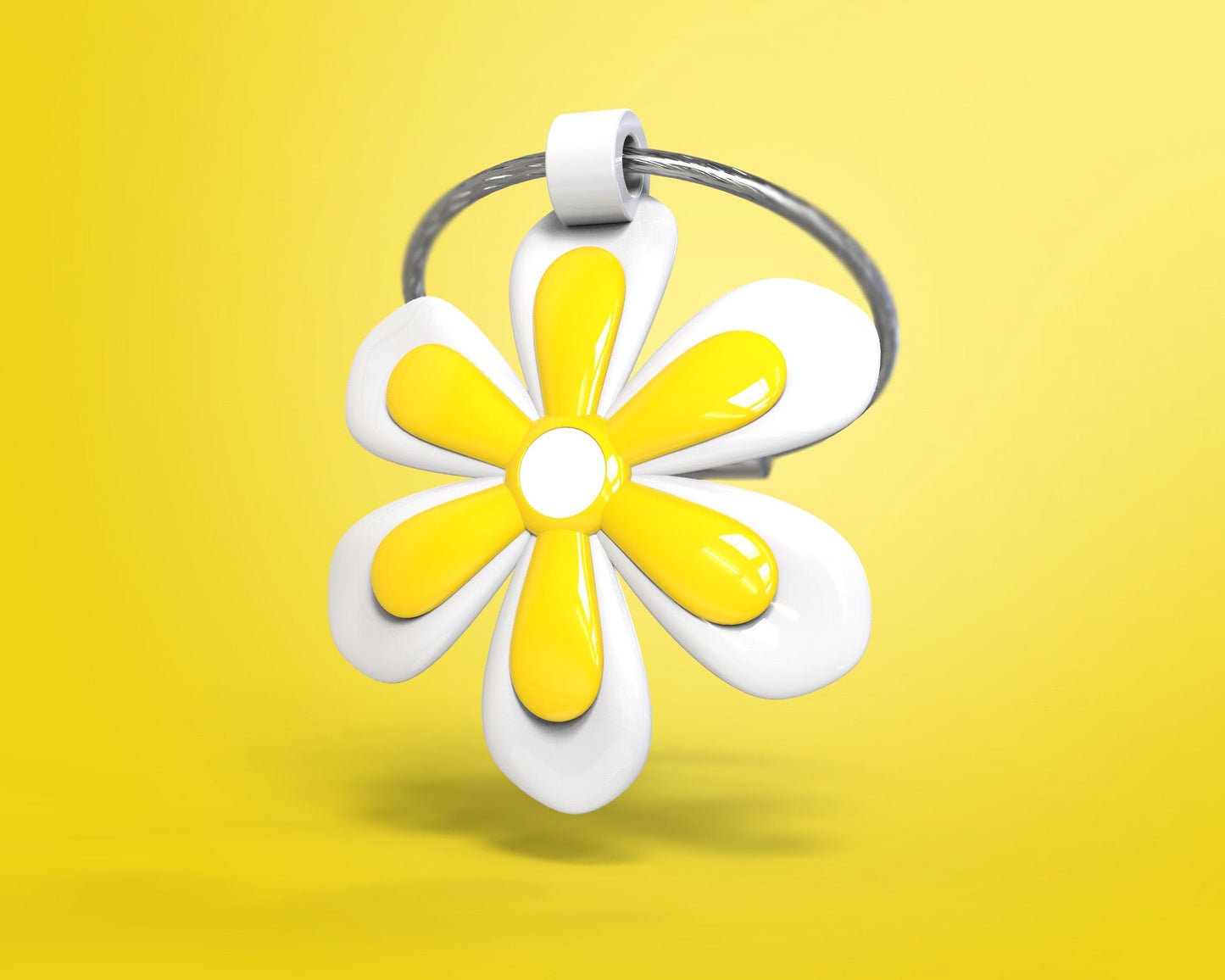 Porta -chave da flor amarela
