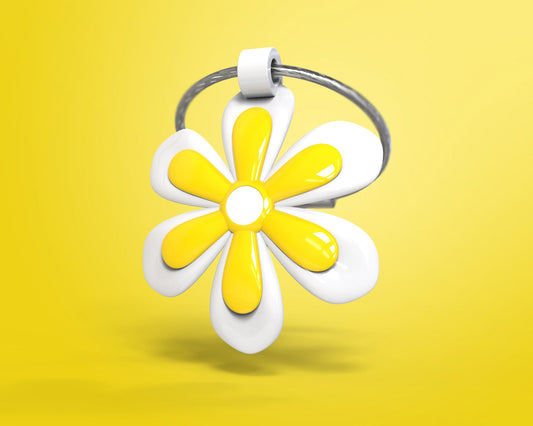 Porta -chave da flor amarela