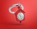 Sleutelhanger Horloge Rood