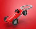 Porte Clés Voiture Retro Rouge