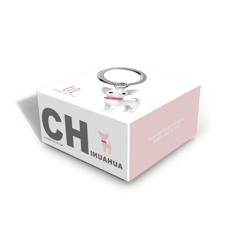 Porta-chaves Chihuahua Branco