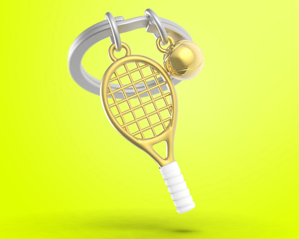 Porte clés Tennis Doré