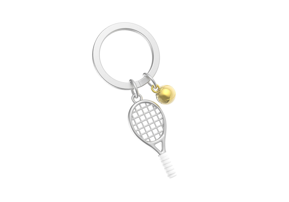 Porte Clés Tennis Argenté