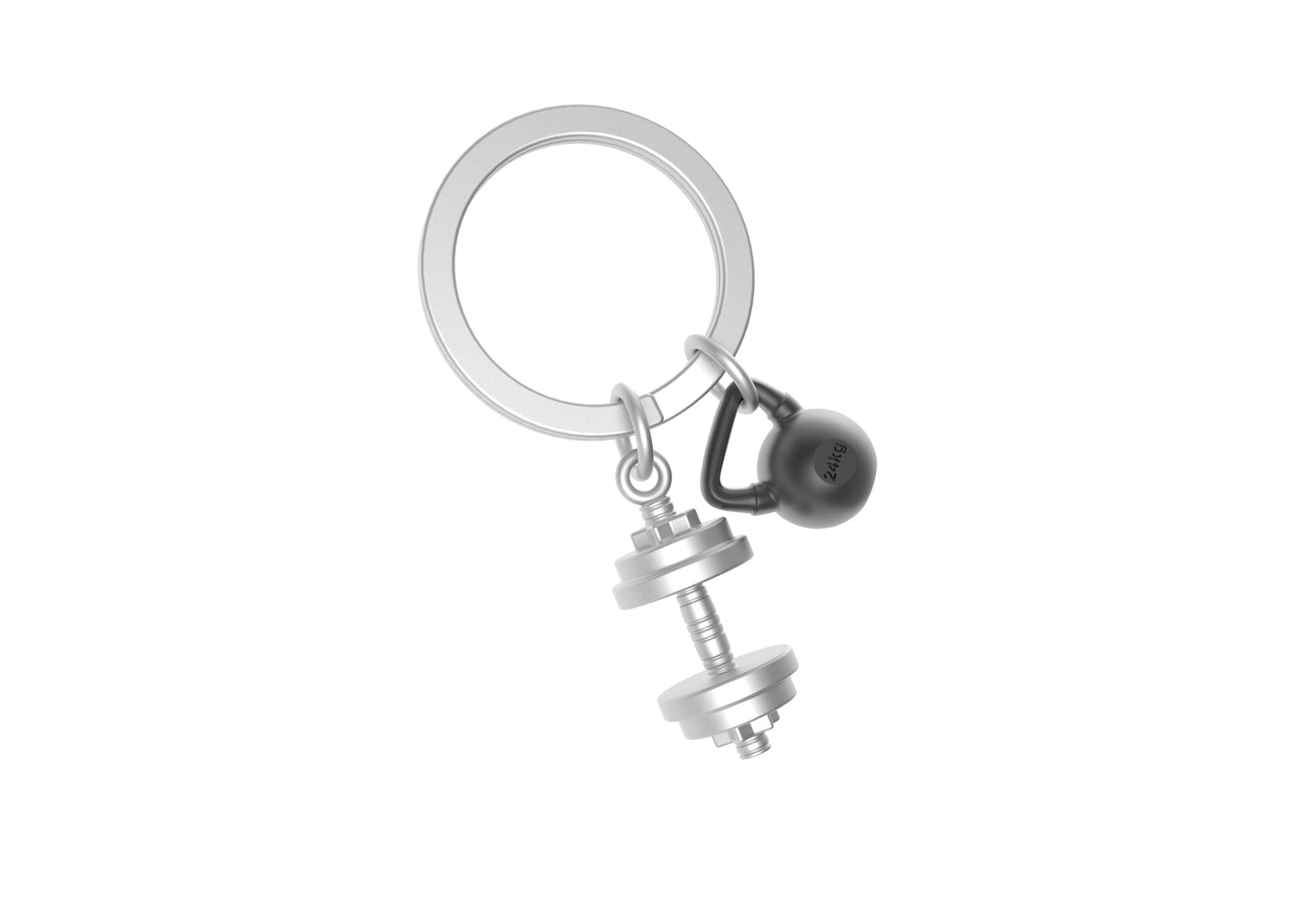 Dumbbells key ring