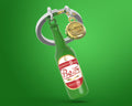 Porte Clés Bouteille de Bière Verte