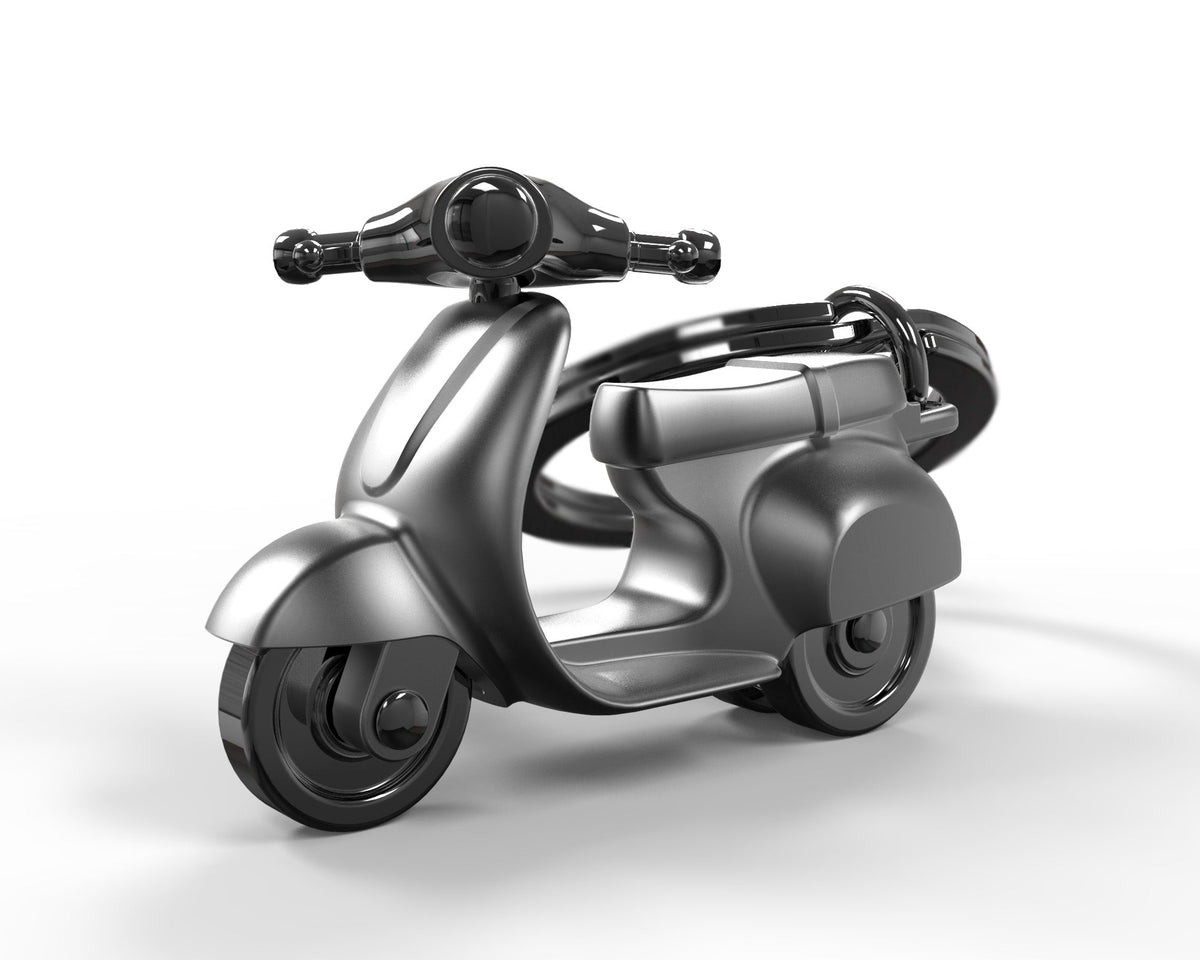 Porte Clés Scooter Retro Gris