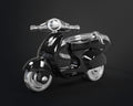 Keyring Black Retro Scooter